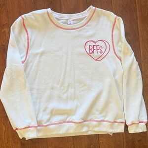 NWOT 
Size XL FabKids 
Long sleeve Top
BFF Heart
